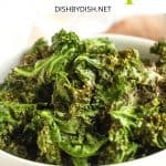 A bowl of kale chips