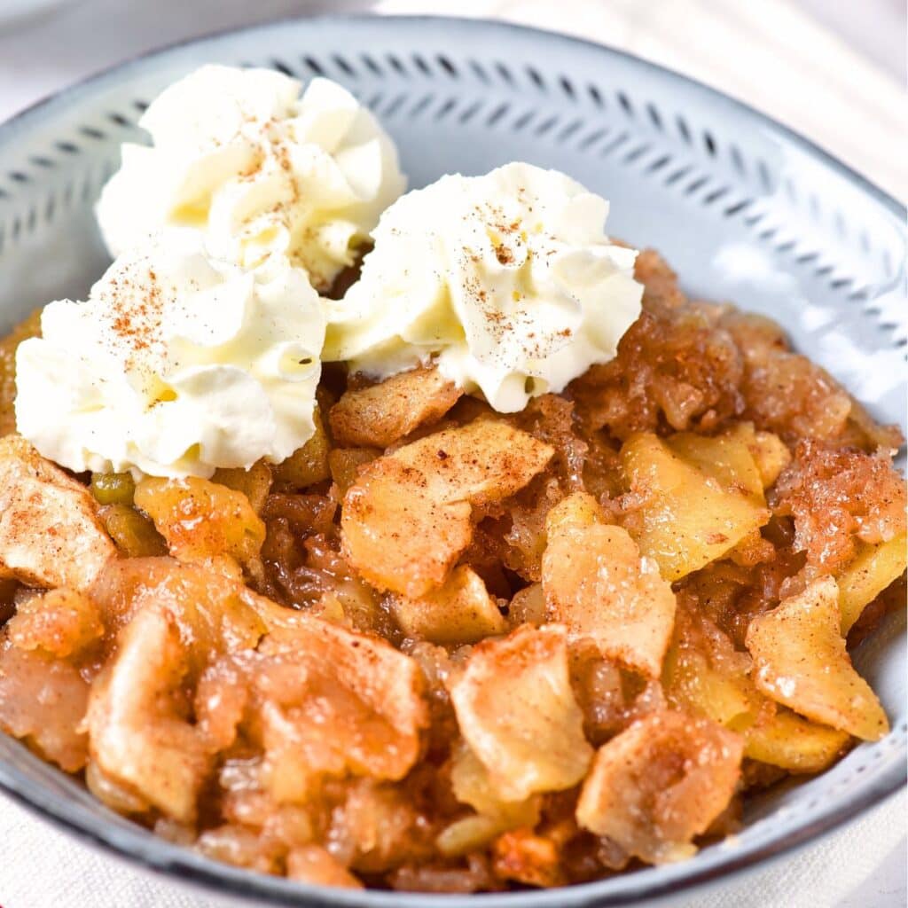 A bowl of baked apples
