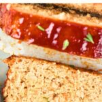 Up close shot of a slice of meatloaf