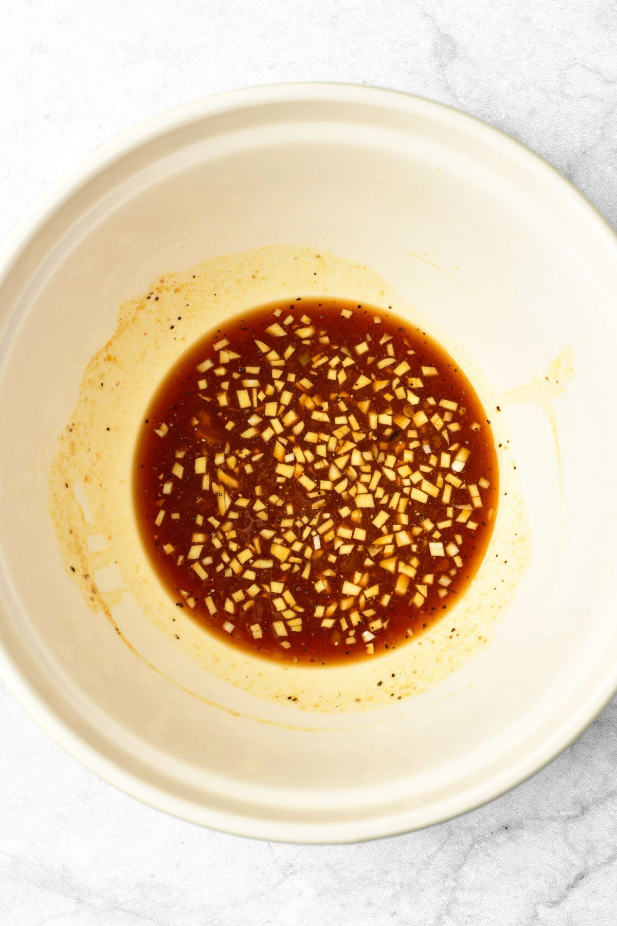 Chicken satay marinade in bowl