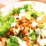 A plate of chickpea caesar salad