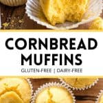 Pinterest image for cornbread muffins