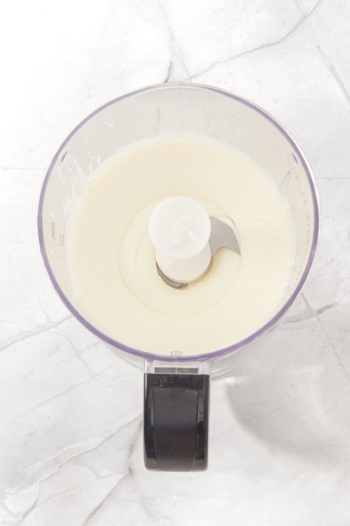 Blended cottage cheese in food processor