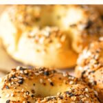 Up close view of gluten-free yogurt bagels