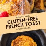 Collage of images of gluten-free french toast.