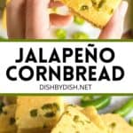 Pinterest image for jalapeño cornbread