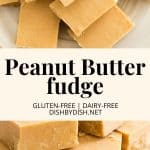 Pinterest image for peanut butter fudge