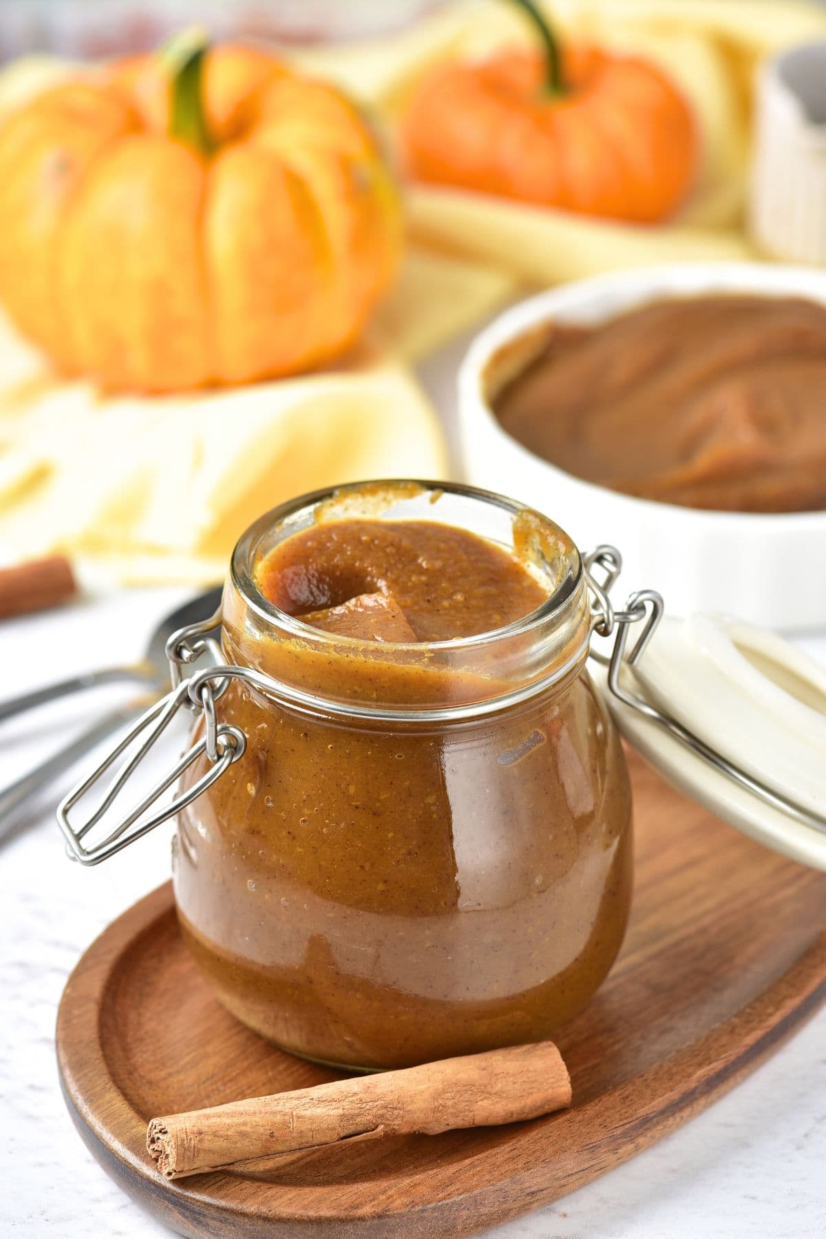 A jar of homemade pumpkin butter