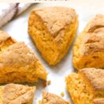Up close view of gluten-free pumpkin scones
