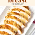 Sliced turkey breast on white plate