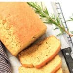 Pinterest image for rosemary cornbread