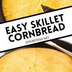 Pinterest image for skillet cornbread