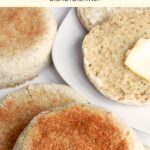 Top down view of English muffins