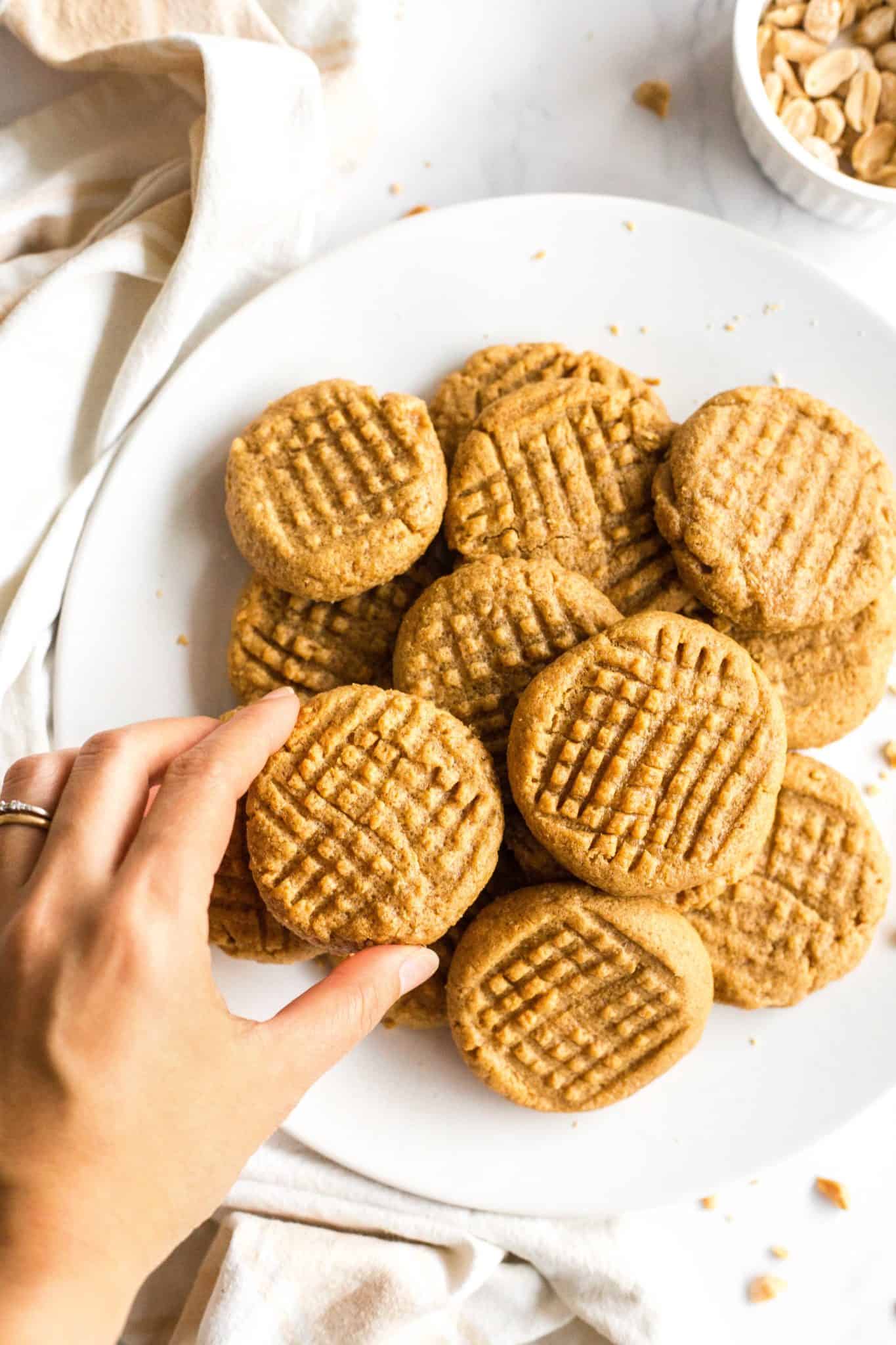 Gluten Free Peanut Butter Cookies (Flourless, DairyFree) Dish by Dish