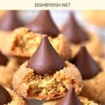Up close shot of peanut butter blossoms.