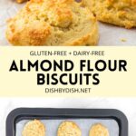 Collage of images of almond flour biscuits