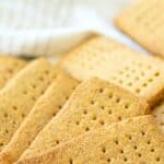 A plate of low carb graham crackers.