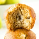 A stack of gluten-free apple muffins
