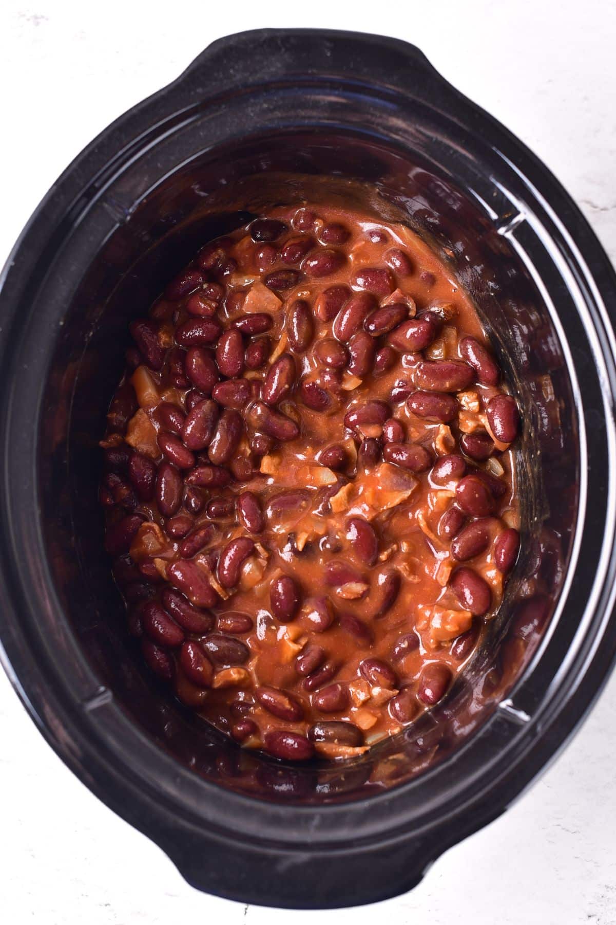 Baked beans in slow cooker