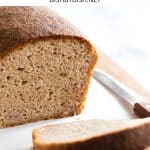 Close up shot of a sliced loaf of bread