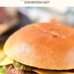 Gluten-free burger on wooden board.