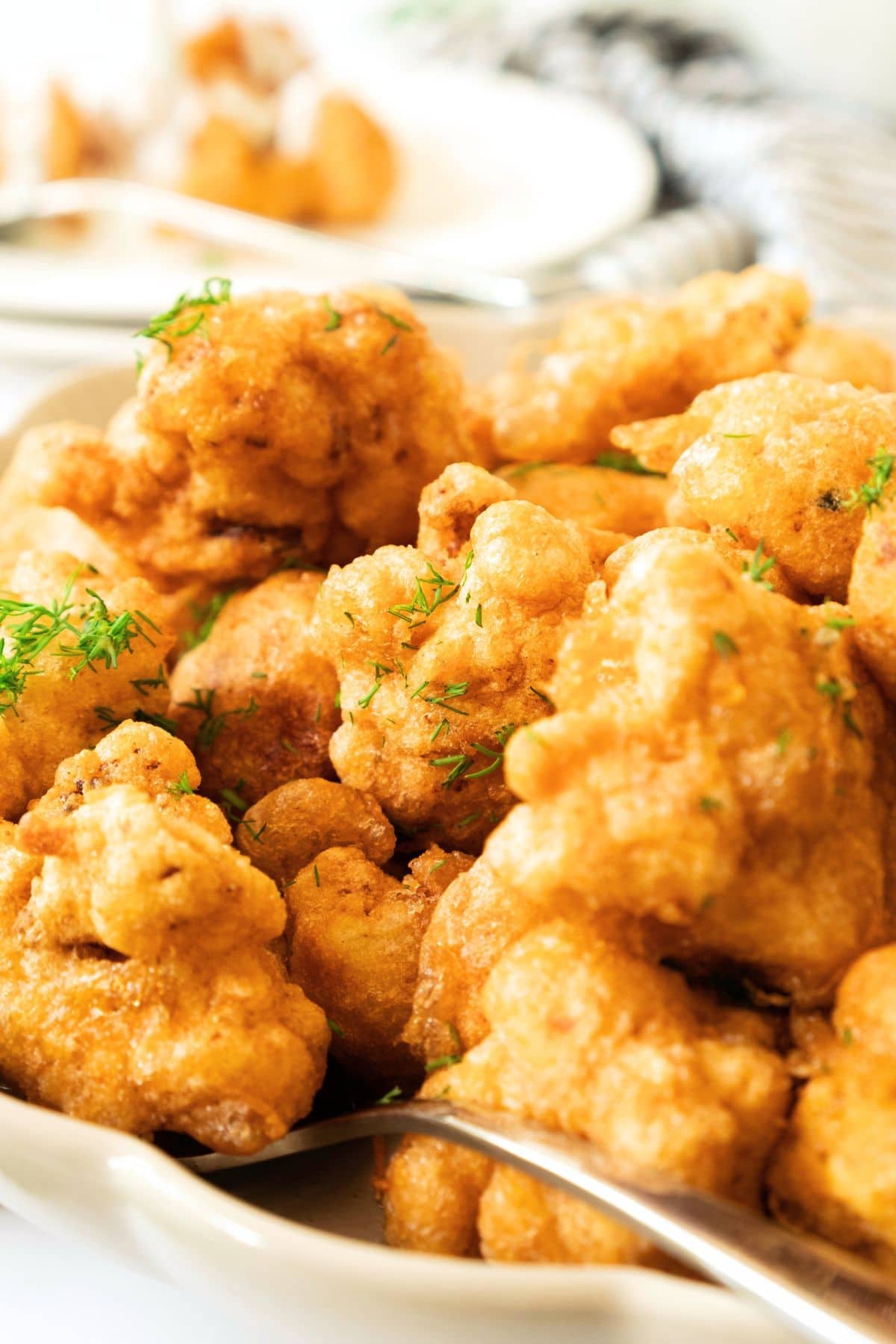 A big bowl of gluten-free cauliflower wings