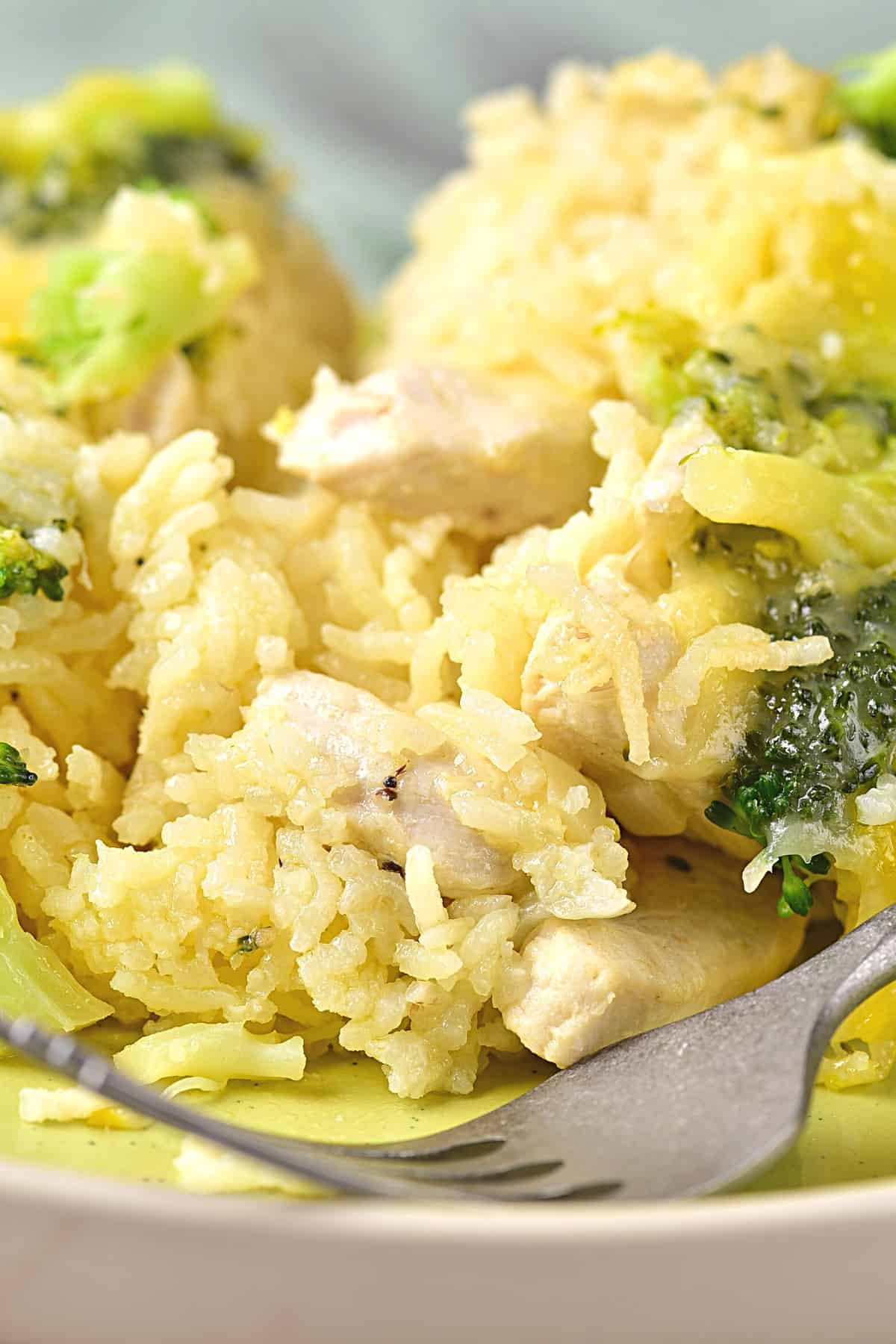 Up close view of gluten and dairy free chicken casserole.