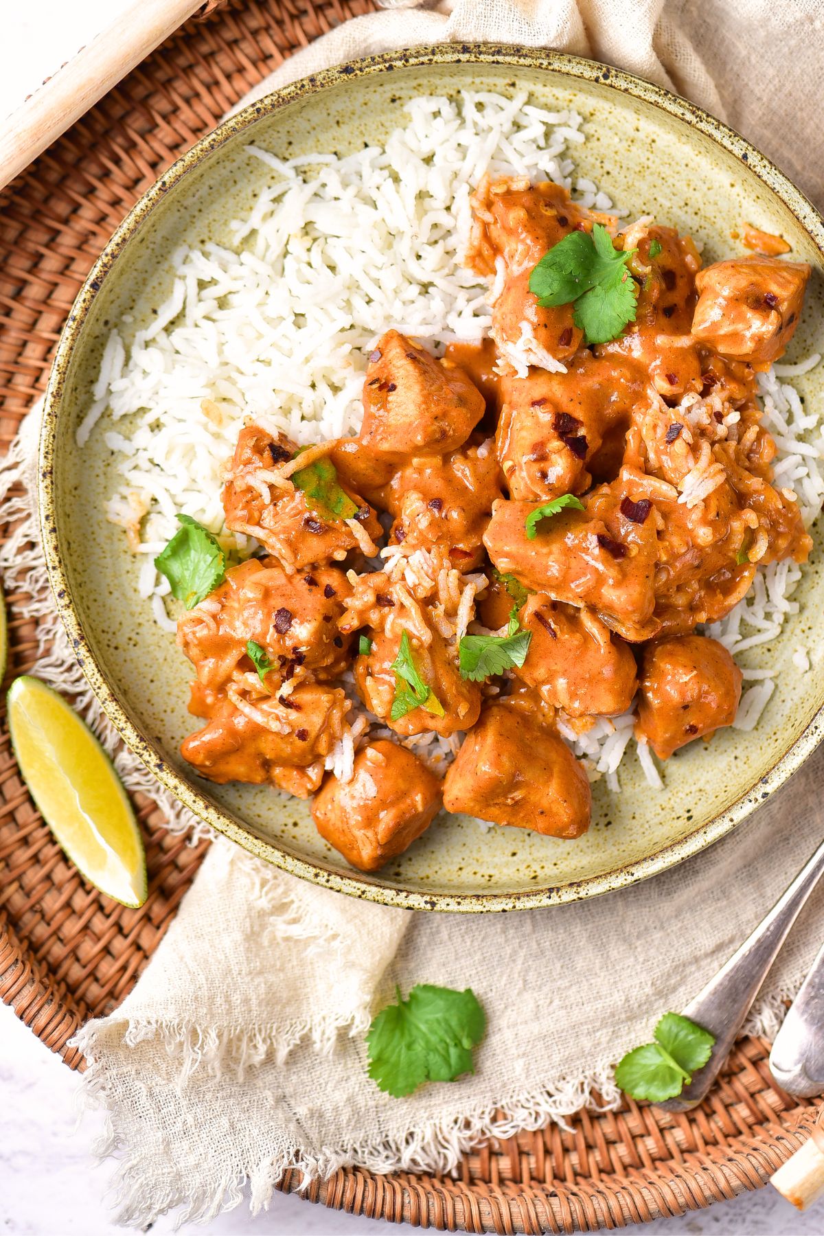 Gluten-free dairy-free chicken curry and rice.