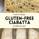 Collage of images of ciabatta bread