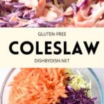 Collage of images of coleslaw