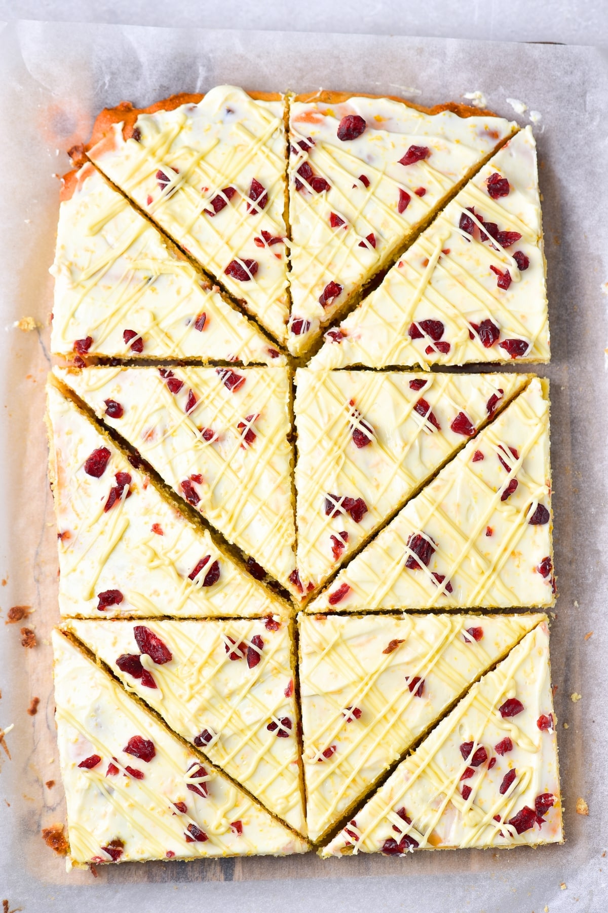 Just cut slices of GF cranberry bliss bars