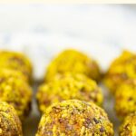 A tray of gluten-free energy balls.