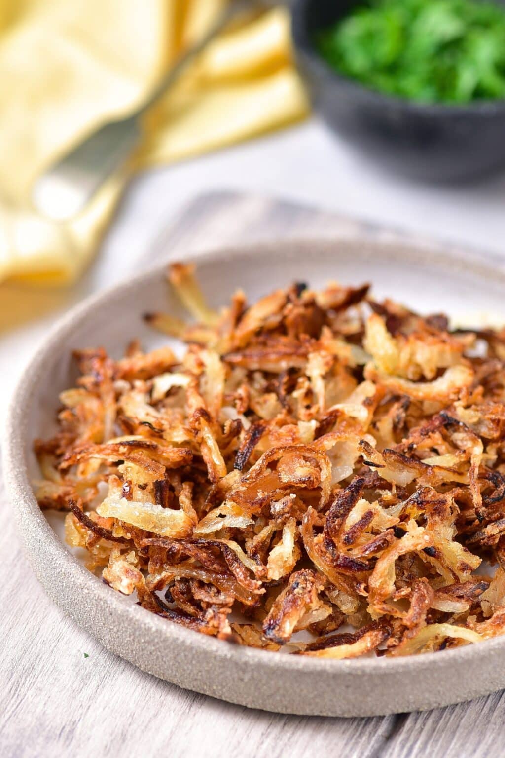 Crispy GlutenFree Fried Onions (Vegan) Dish by Dish