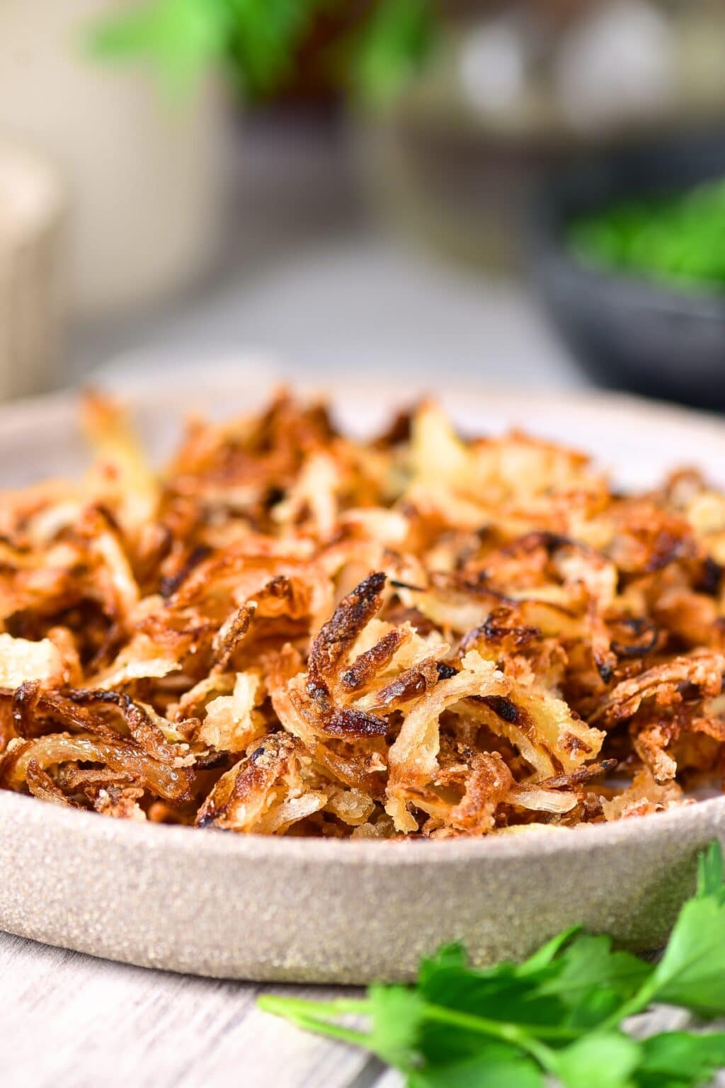 Crispy GlutenFree Fried Onions (Vegan) Dish by Dish