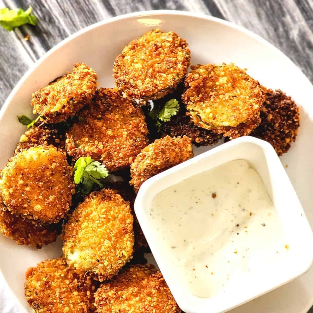 Crispy GlutenFree Fried Pickles (DairyFree) Dish by Dish