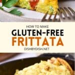Collage of images of gluten-free frittata