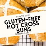 Collage of gf hot cross buns.