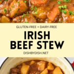 Collage of images of beef stew