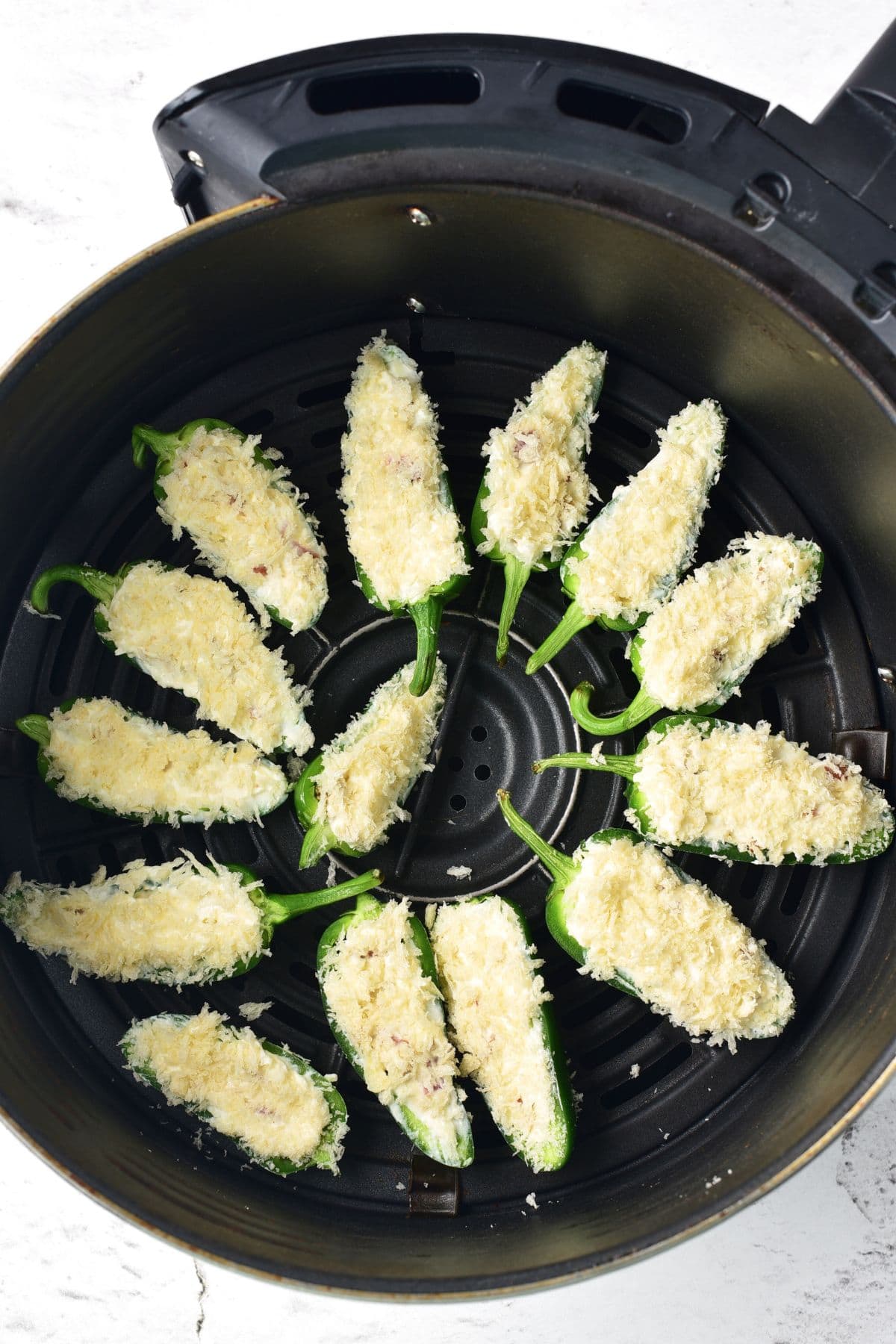 Cooking jalapeño poppers in air fryer