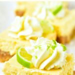 A plate of gluten-free lime bars