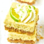 A stack of gluten-free key lime bars
