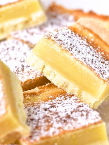 Up close shot of lemon bars