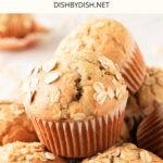 A stack of gluten-free oat muffins.