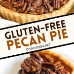 Pinterest image for gluten-free pecan pie