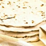 A stack of gluten-free vegan pita bread