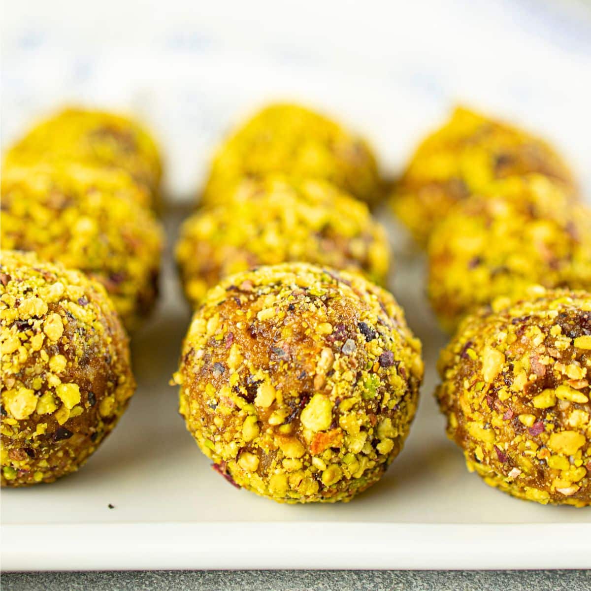 A plate of gluten-free protein balls