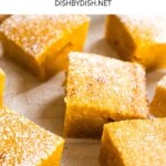 Up close shot of pumpkin bars.