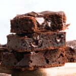A stack of sweet potato brownies