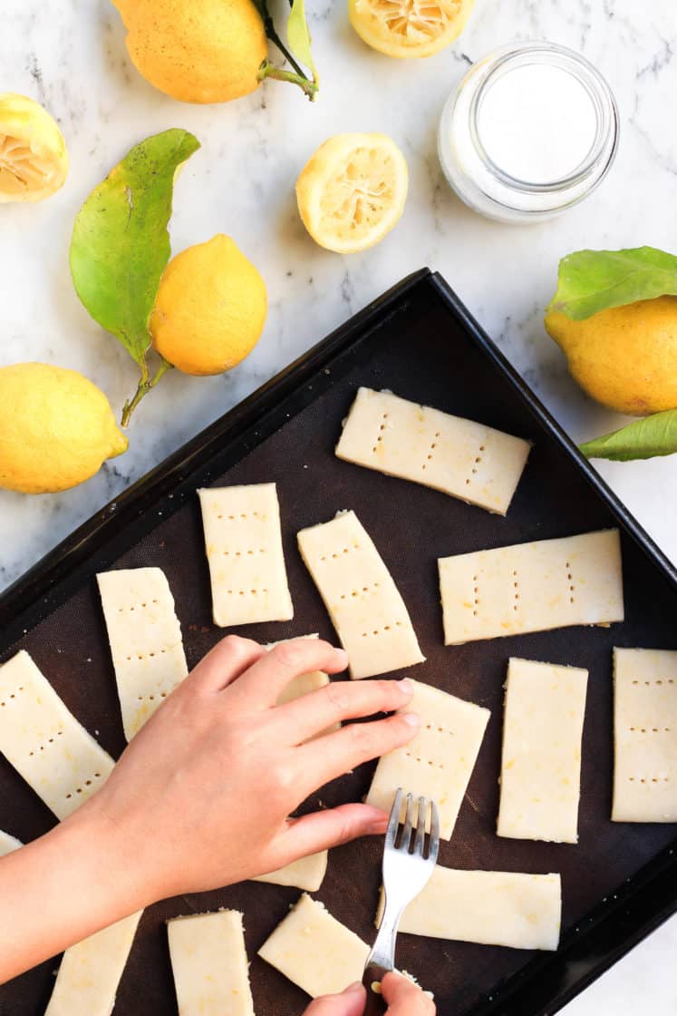 Gluten-free Lemon Shortbread Cookies (Vegan)