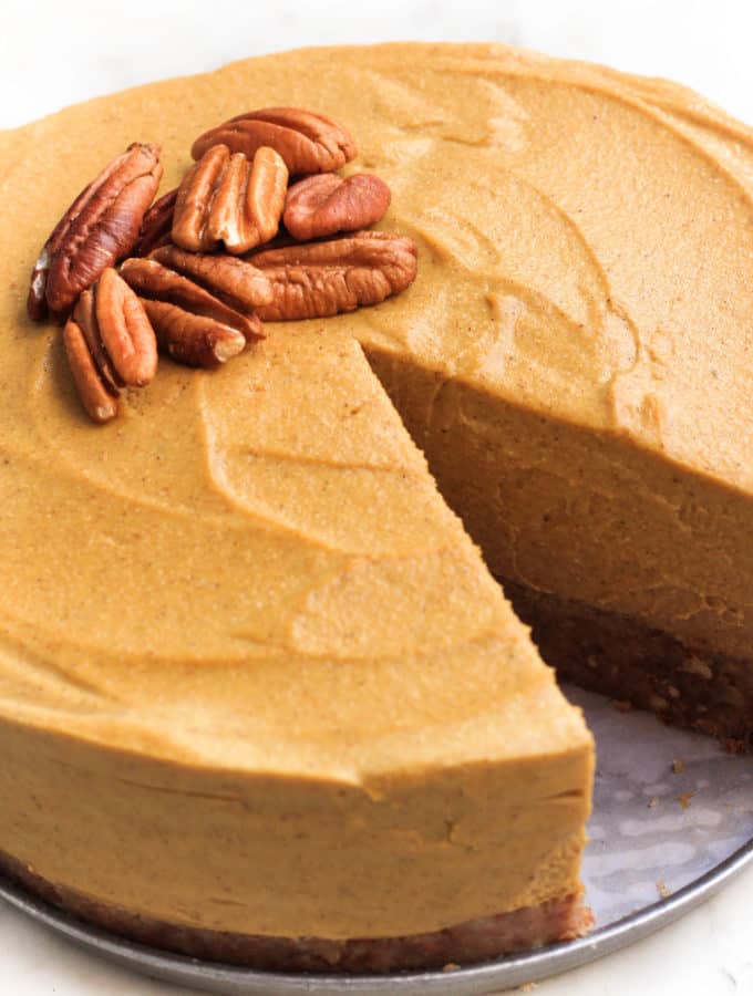 Gluten-free Vegan Pumpkin Cheesecake